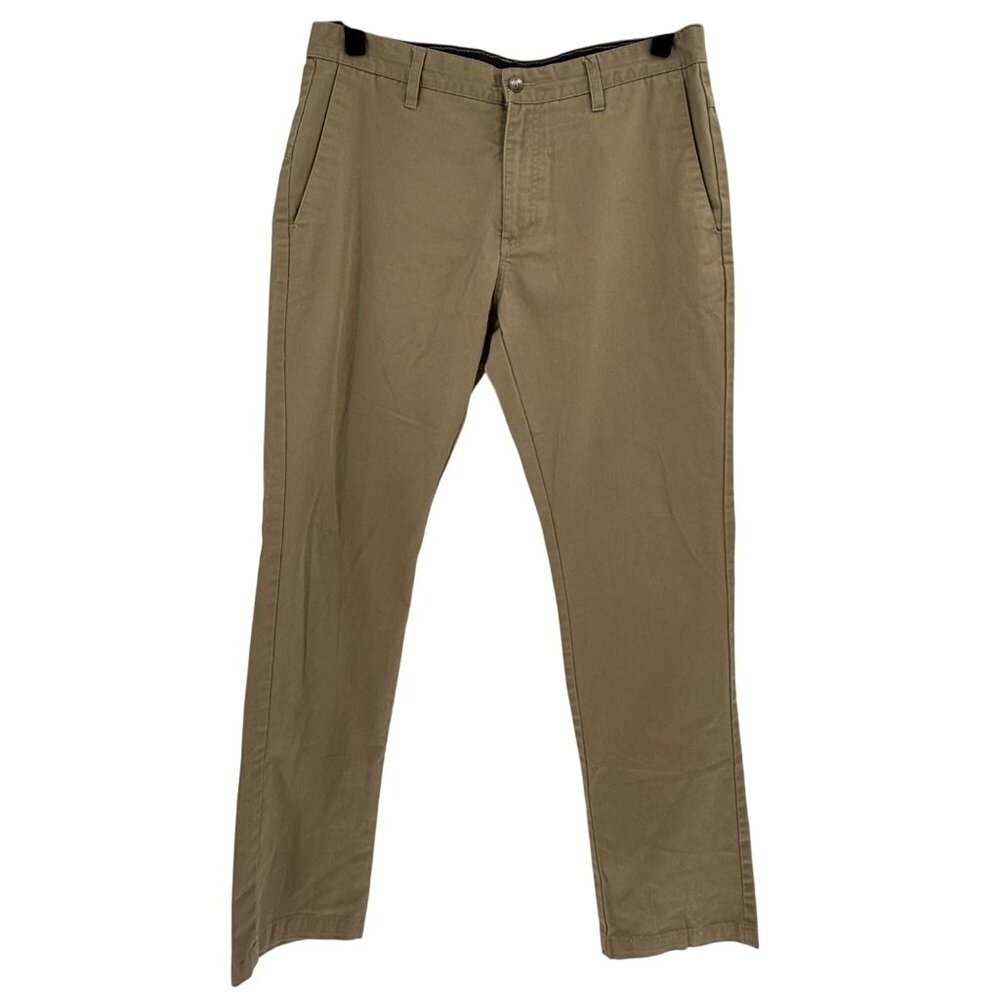 Volcom Mens Corpo Class Khaki Pants Cotton/Polyester Casual Slim, Size 34